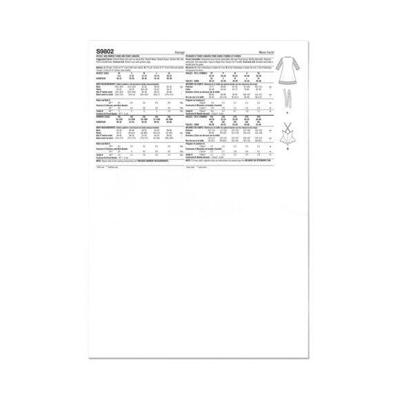 Simplicity Pattern 9802 Madalynne Robe Teddy Lingerie Sizes Plus BB, 1X - 5X New - Picture 2 of 6